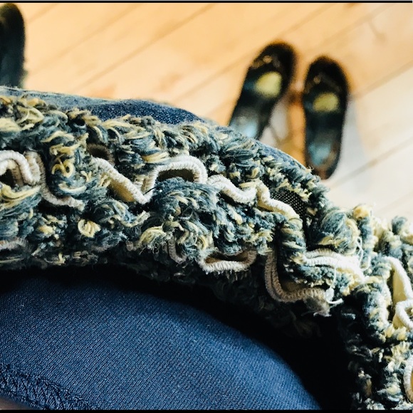 Unique ruffle denim blazer - Picture 4 of 8